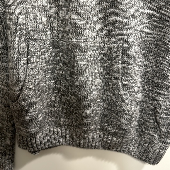 Urban Pipeline Men's Henley Knit Sweater Hoodie XXL Grey Kangaroo Pocket - Picture 5 of 8